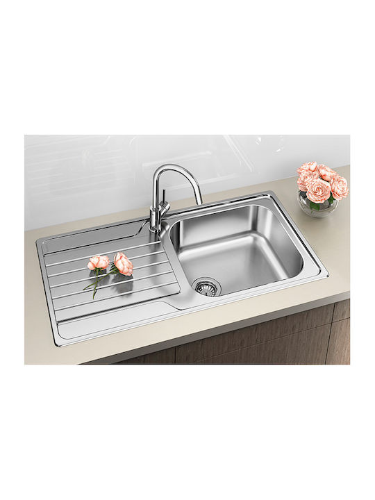 Blanco Dinas XL 6 S 524254 Drop-In Sink Inox Satin W100xD50cm Silver