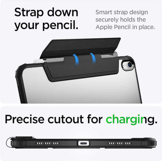Spigen Ultra Hybrid Pro Flip Cover Black iPad 2022 10.9''