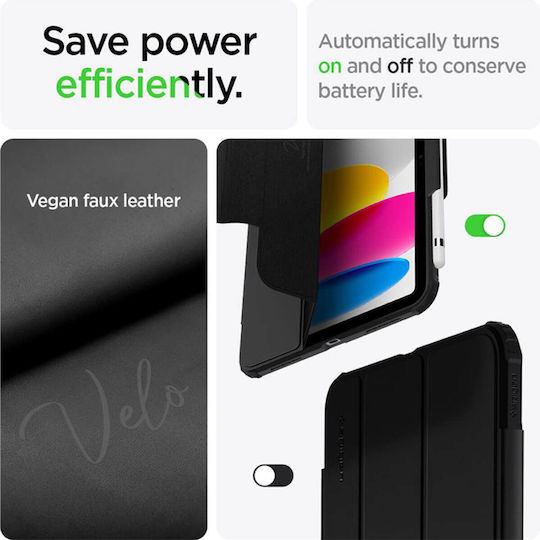 Spigen Ultra Hybrid Pro Flip Cover Black iPad 2022 10.9''
