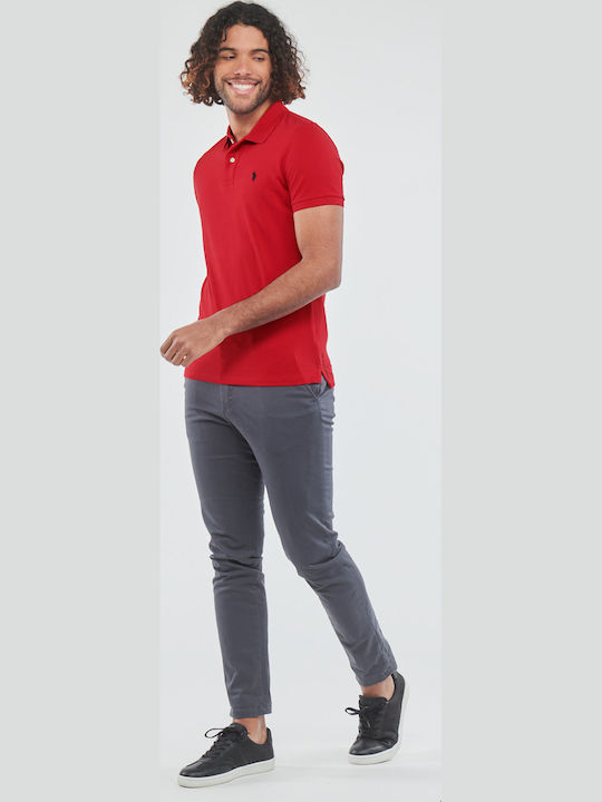 King Polo Herrenblusen Kurzarm Rote