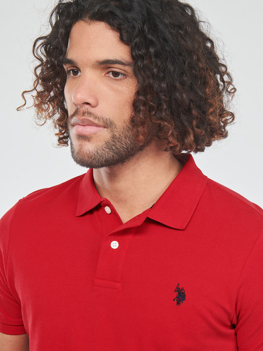 King Polo Herrenblusen Kurzarm Rote