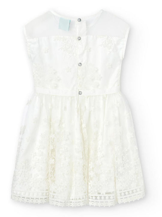 Boboli Kids Dress Sleeveless White