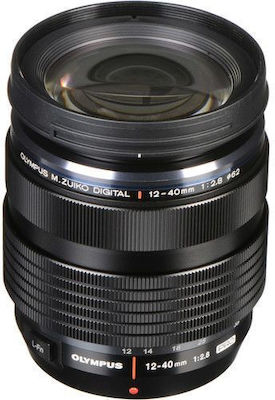 Olympus Crop Φωτογραφικός Φακός M.Zuiko ED 12-40mm 1:2.8 Wide Angle Zoom για Micro Four Thirds (MFT) Mount Black