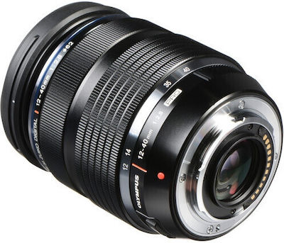 Olympus Crop Φωτογραφικός Φακός M.Zuiko ED 12-40mm 1:2.8 Wide Angle Zoom για Micro Four Thirds (MFT) Mount Black