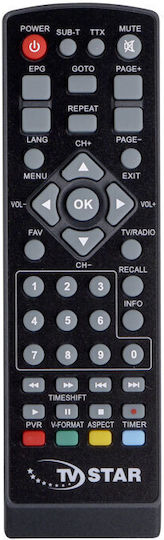 TV Star T3000 Ψηφιακός Δέκτης Mpeg-4 Full HD (1080p) με Λειτουργία PVR (Εγγραφή σε USB) Σύνδεσεις SCART / HDMI / USB