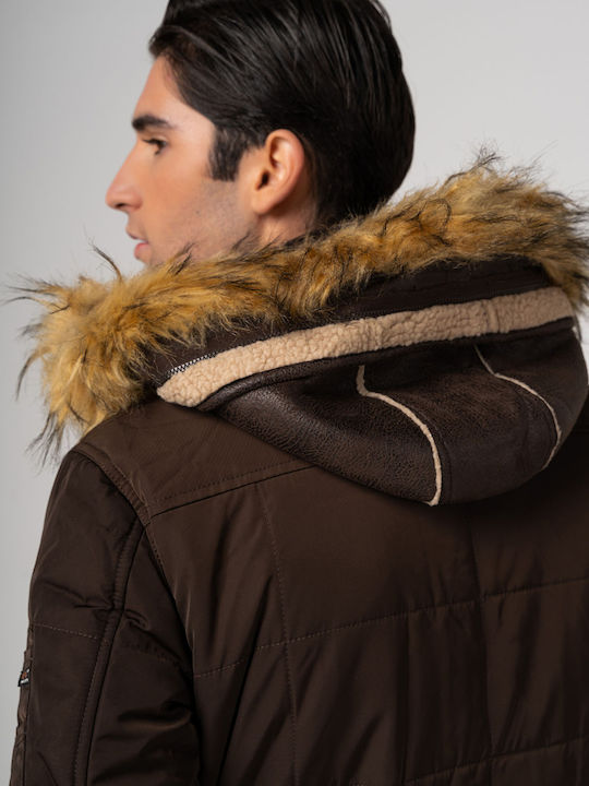 Winter Jacke Parka Braun