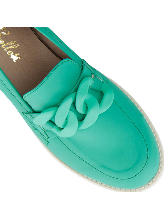 Дамски Loafers в Зелен Цвят
