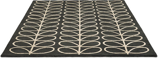 Orla Kiely Linear Stem Slate Handgefertigt Teppich Rechteckig Wolle 060505 Slate