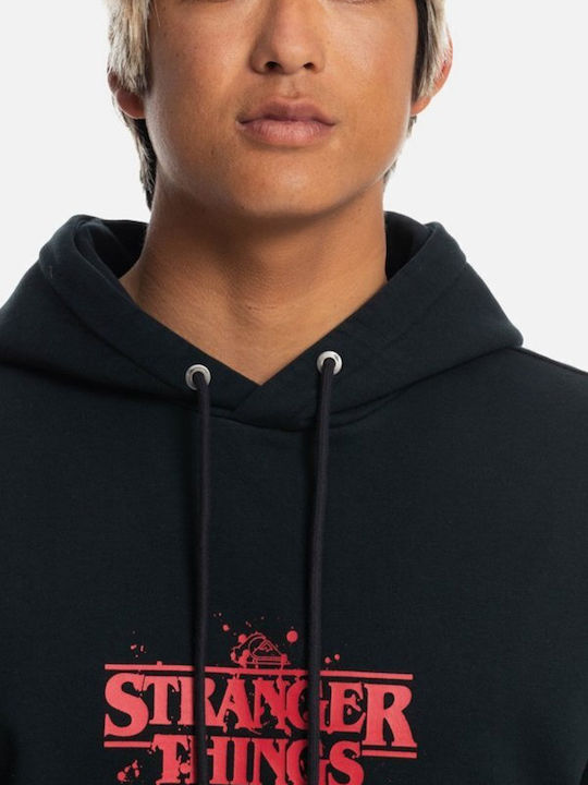 Quiksilver Men's Sweatshirt with Hood and Pockets Black