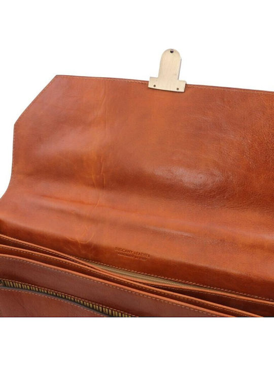 Cremona Leder Herrentasche Geldbörse Tabac Braun