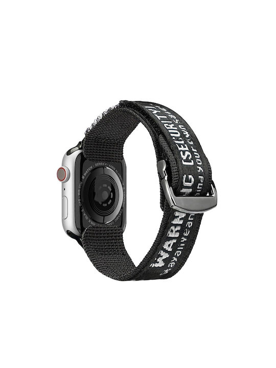 Dux Ducis Strap (Outdoor Version) Λουράκι Υφασμάτινο Μαύρο (Apple Watch 42/44/45mm)