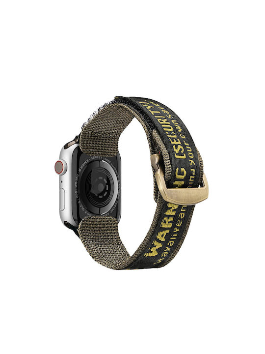 Dux Ducis Strap (Outdoor Version) Λουράκι Υφασμάτινο Yellow / Green (Apple Watch 42/44/45mm)