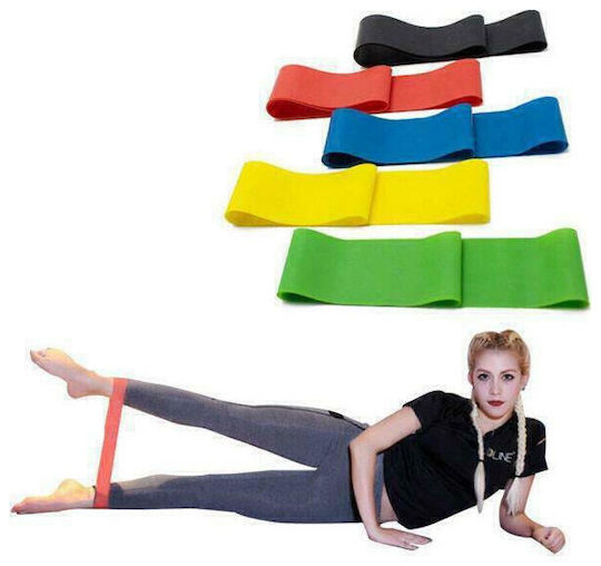 Mijo Mijo Benzi de rezistență în formă de buclă seturi 5buc Colorate Exercise Resistance Βands 5 pcs 0.6m