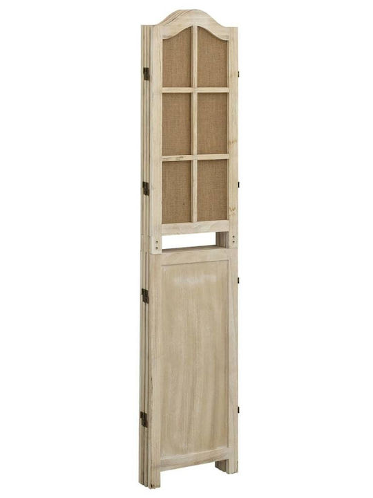 vidaXL Dekorativer Raumteiler Stoff mit 4 Paneelen Coffee 140x165cm
