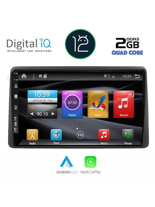 Digital IQ Car Audio System for Nissan Juke 2021+ (Bluetooth/USB/AUX/WiFi/GPS/Apple-Carplay/Android-Auto/CD) with Touch Screen 10.1"