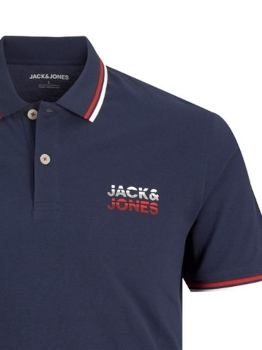 Jack & Jones Παιδικό Καλοκαιρινό Polo Κοντομάνικο Navy Μπλε