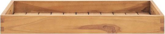 vidaXL Holz Rechteckig Serviertablett mit Griffen in Braun Farbe 60x35x7cm 315456 1Stück