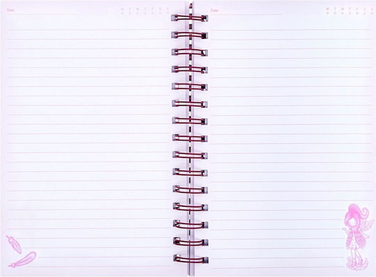 Santoro Dancing on Air Notebook Spiral 100 Sheets Ruled Purple
