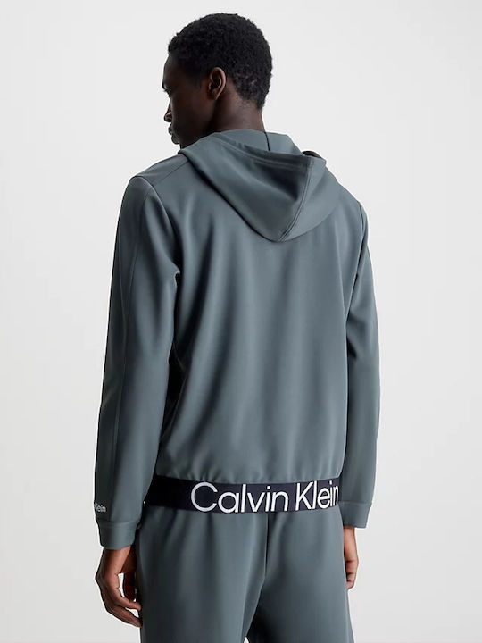 Calvin Klein Men's Sweatshirt with Hood and Pockets Khaki