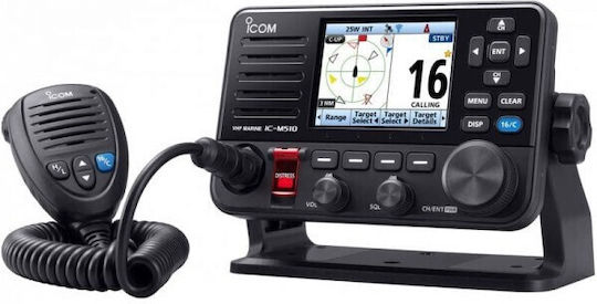 Icom Class-D DSC Ασύρματος Πομποδέκτης VHF Marine με Έγχρωμη Οθόνη