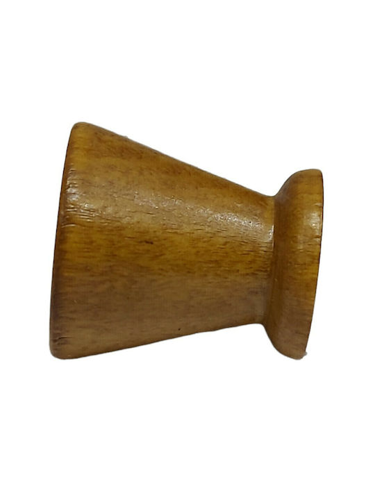 Wooden Furniture Knob Eureka Μαύρο Ματ Ø19mm