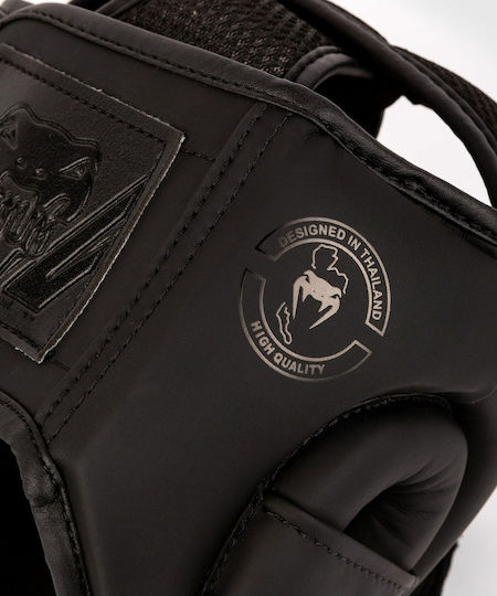 Venum Challenger Kids Full Face Boxing Headgear Synthetic Leather Black