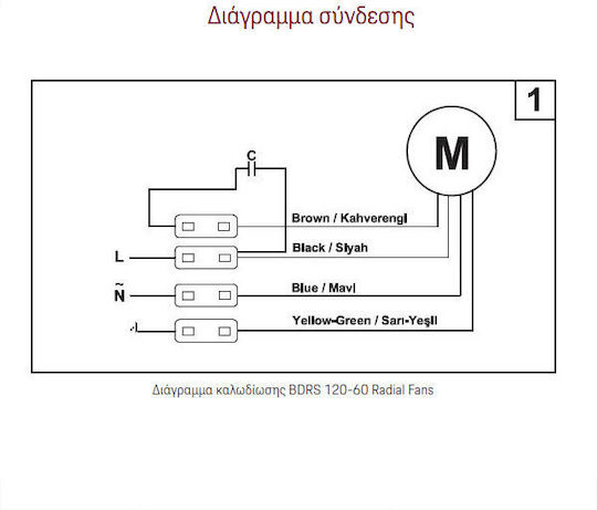 Bahcivan 101-BDRS-120-60 Βεντιλατέρ για Λέβητα