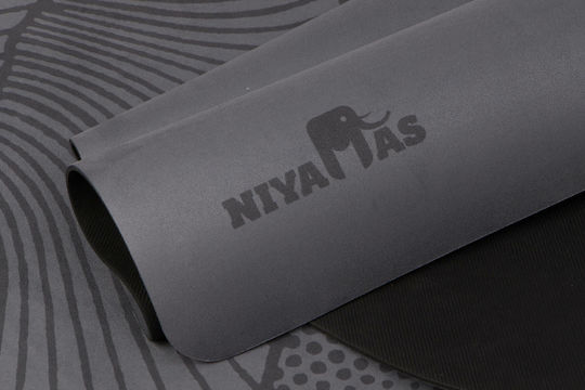 Niyamas Samatva Στρώμα Γυμναστικής Yoga Γκρι με Ιμάντα Μεταφοράς (185x68x0.5cm)