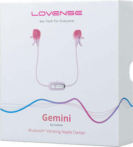 Lovense Gemini Σφιγκτήρες Θηλών Vibrating Nipple Clamps σε Ροζ Χρώμα