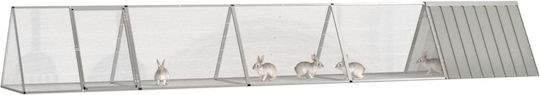 vidaXL 3106451 Galvanized Steel Cage for Rabbits 504.5x80.5x71cm