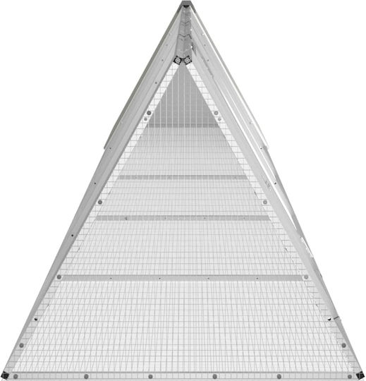 vidaXL 3106451 Galvanized Steel Cage for Rabbits 504.5x80.5x71cm