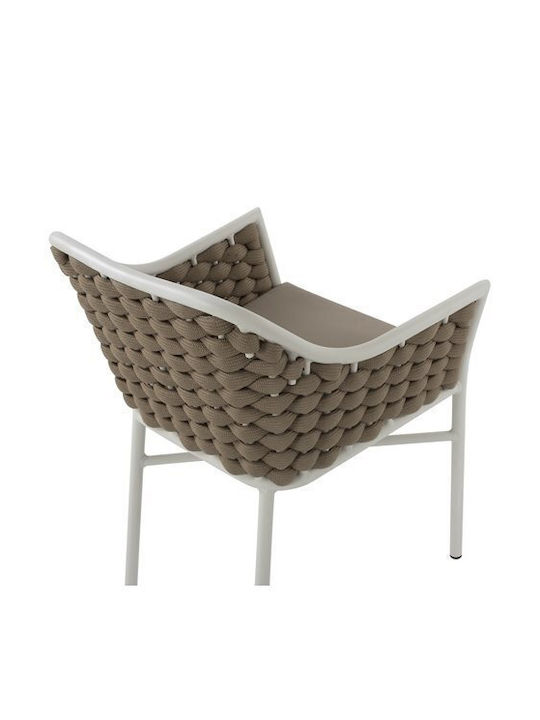 Кресло За Градински Столове Алуминиев Chair Бяла 56x58x76см