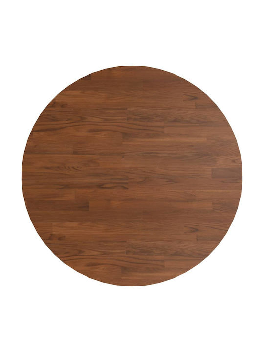 vidaXL Round Solid Wood Table Surface Σκούρο Καφέ 50x50cm