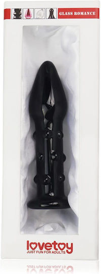 Lovetoy Glass Romance Anal Plug Black 13.9cm