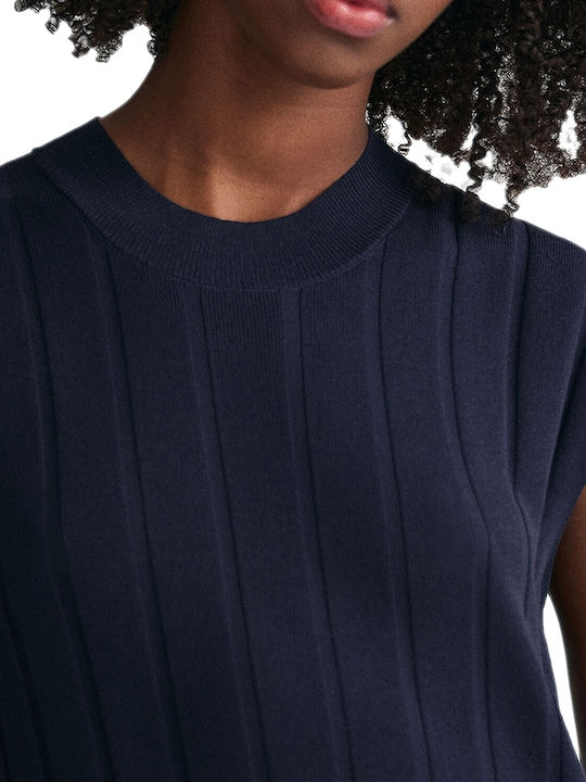 Rochii De Vară Pentru Femei Midi Rochie Tricotată Albastru Marin