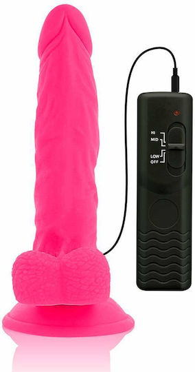 Diversia Ρεαλιστικός Δονητής Flexible Vibrating Dildo 18cm Pink