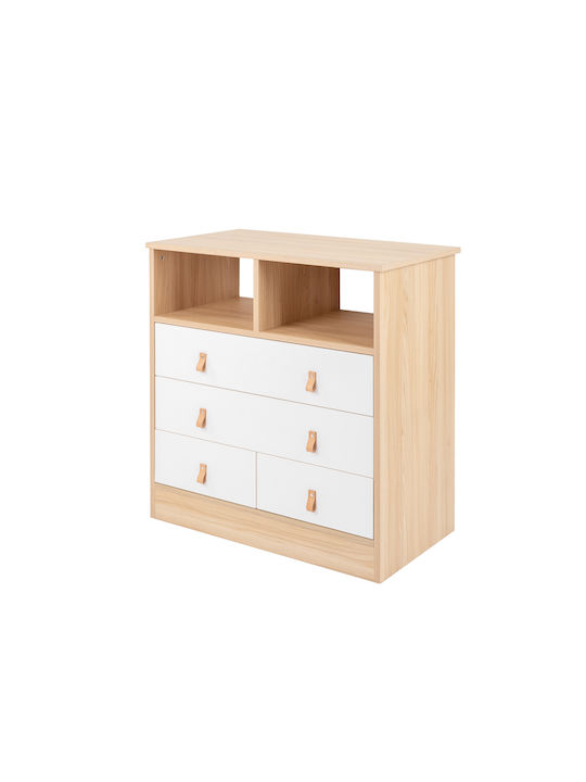 Baby Dresser with 4 Drawers Beige 82x48x90cm