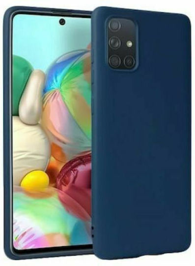 Matt Back Cover Silicon Albastru închis (Galaxy A03)