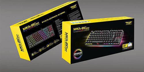 MKA-2C Neo Gaming Mechanical Keyboard Tenkeyless with Custom Red switches and RGB lighting (English US)
