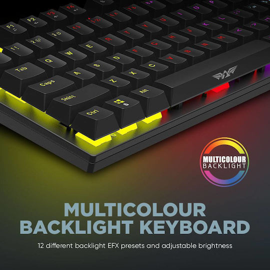 Armaggeddon MKA-2C Neo Gaming Μηχανικό Πληκτρολόγιο Tenkeyless με Custom Brown διακόπτες και RGB φωτισμό (Αγγλικό US)