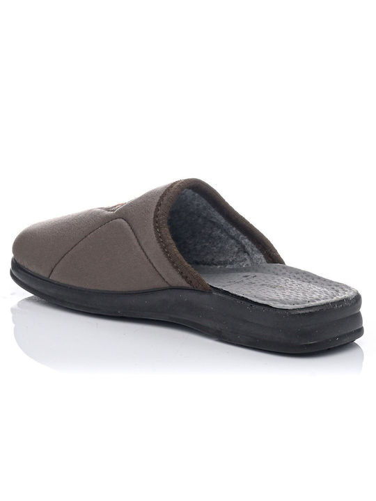 Sunshine Men's Leather Slippers Brown