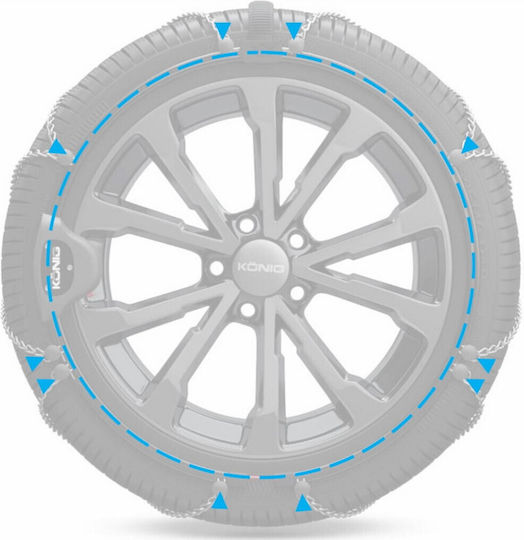 Konig Reflex Edge 590 Αντιολισθητικές Αλυσίδες Πάχους 7mm Επιβατικού Αυτοκινήτου 2τμχ