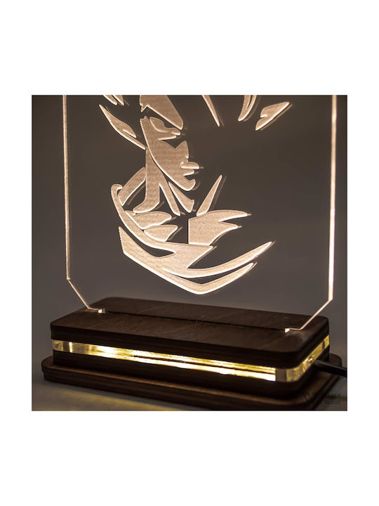 World of Wood Dragonball - Son Goku Dekorative Lampe Abbildung LED Transparent