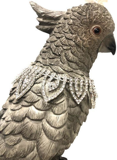 Zen Collection Decorative Bird Polyresin in White Grey 53cm 1pcs Zen Collection Decorative Bird Polyresin in White Grey 53cm 1pcs