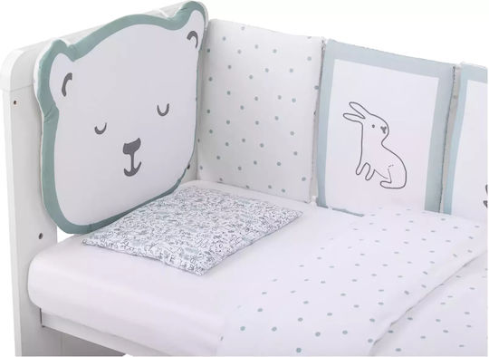 Bubaba Baby Crib Bedding Set Teddy 10pcs Mint