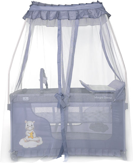 Lorelli Magic Sleep Playpen 2 Levels with Changing Table & Mattress Cool Grey 127x68cm