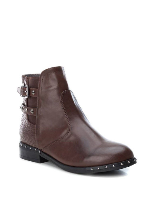 Xti Leather Women's Ankle Boots Brown