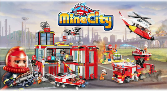 Qman Building Blocks Fire Rescue Bureau for 6+ Years 693 Pieces