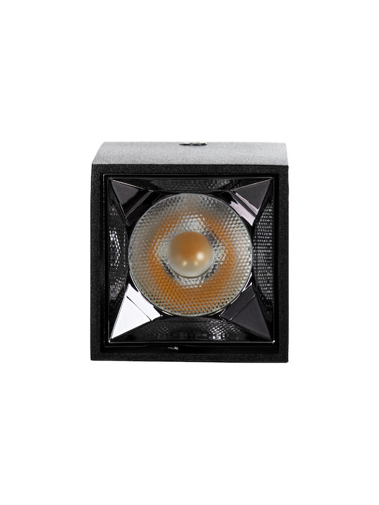 GloboStar Luminar Superior Einzel LED Natürliches Weiß Spot in Schwarz Farbe