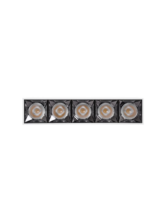 GloboStar Luminar Superior Spot with 5 Lights and with Socket GU10 in White Color